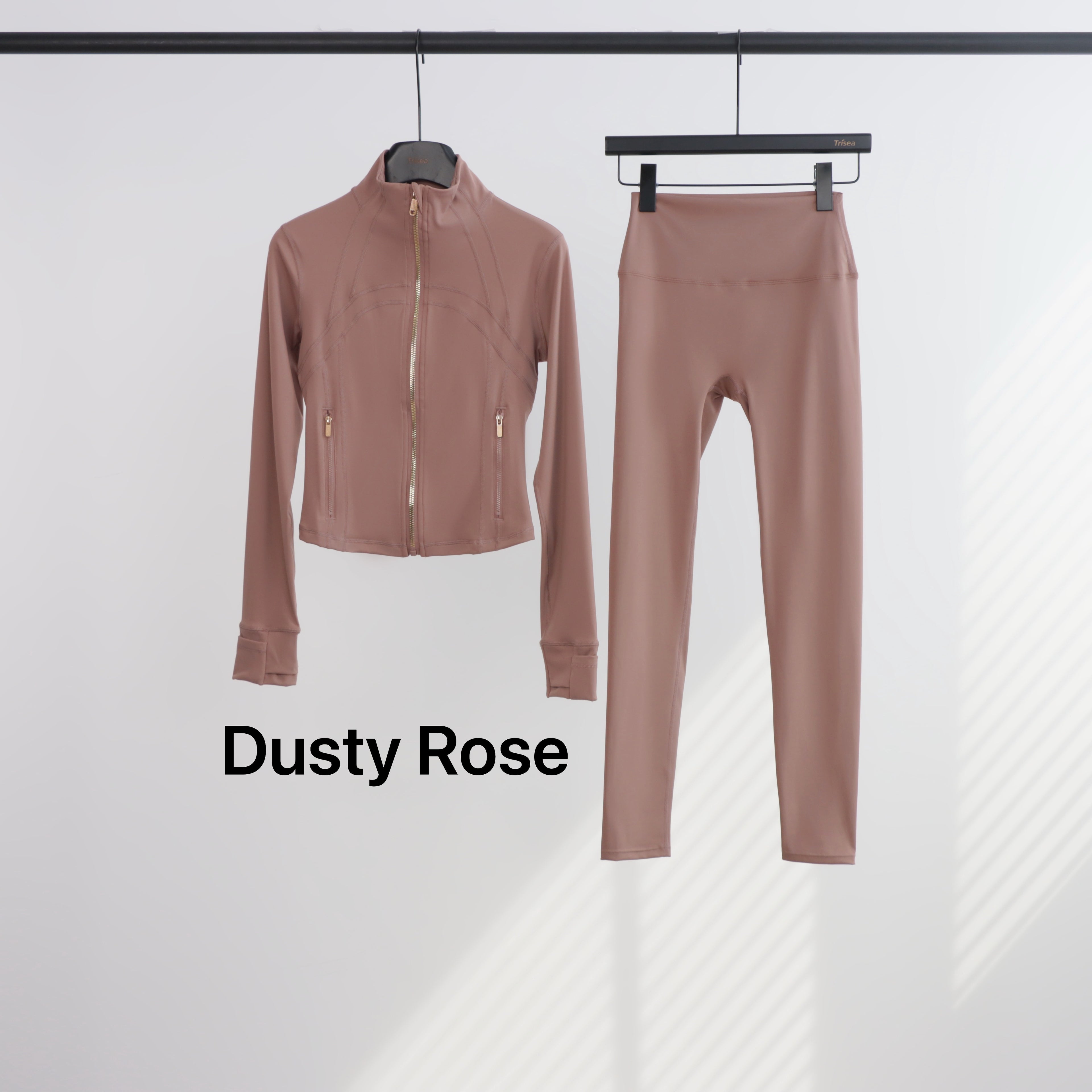 Lu Gold Zip Leggings & Cropped Jacket Sets (20+ Colours)