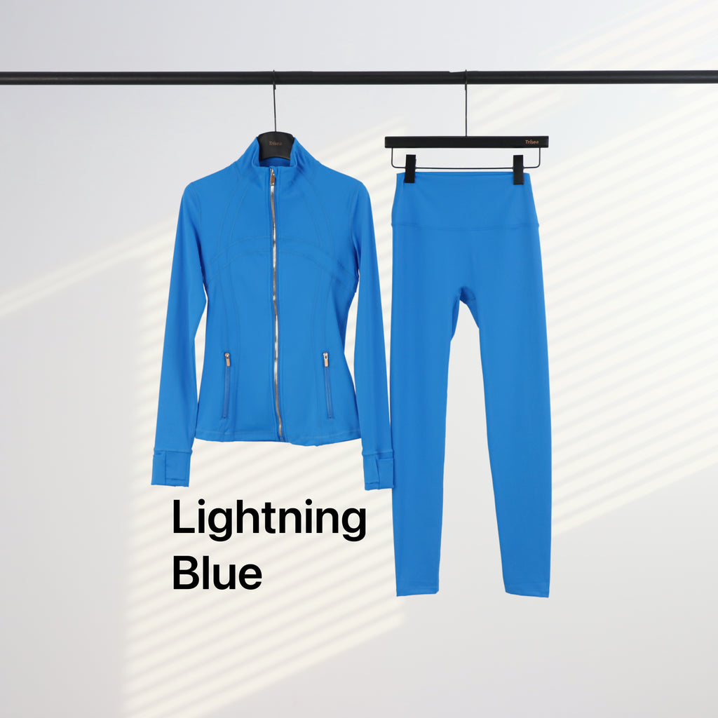 Lu Gold Zip Leggings & Jacket Sets (20+ Colours)