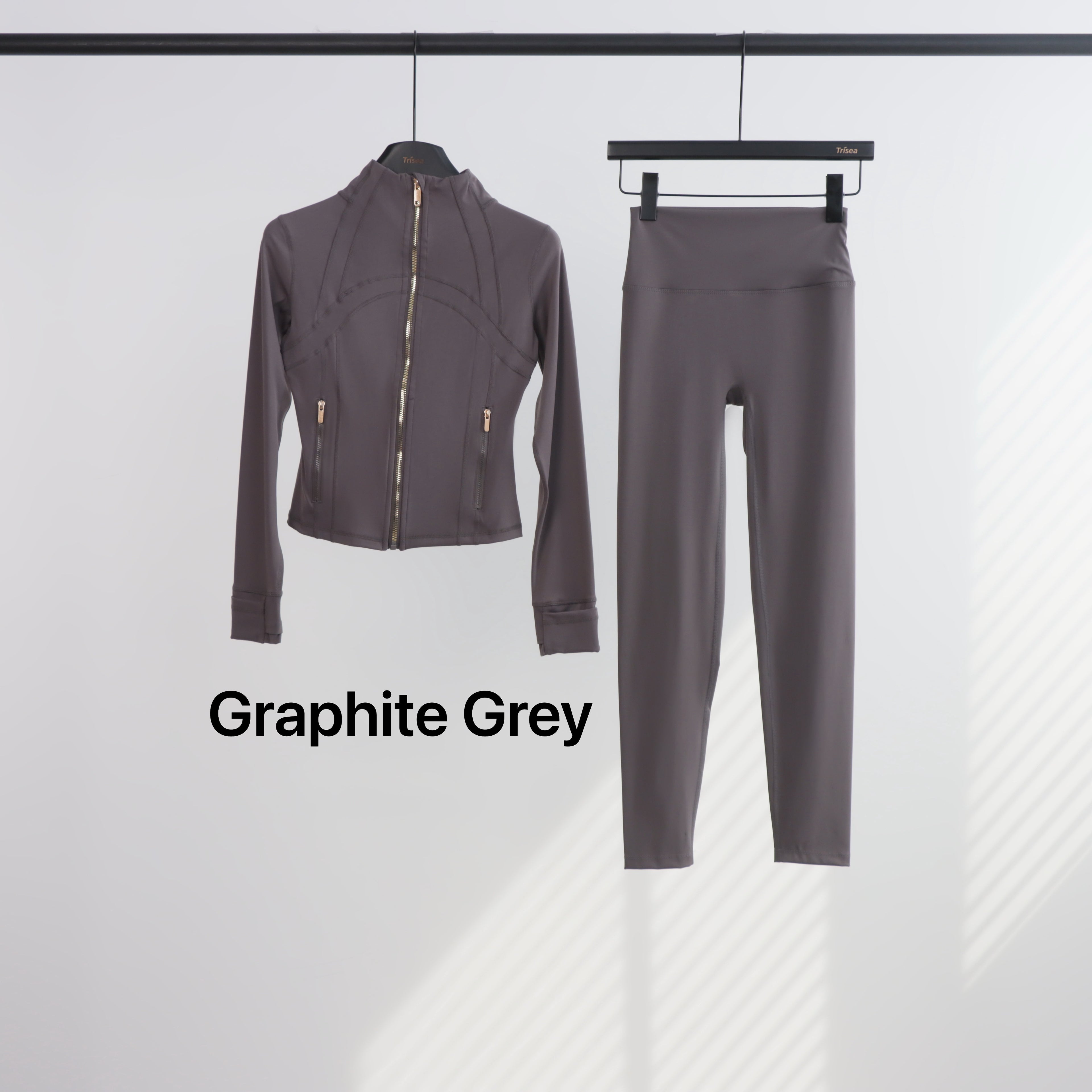 Lu Gold Zip Leggings & Cropped Jacket Sets (20+ Colours)