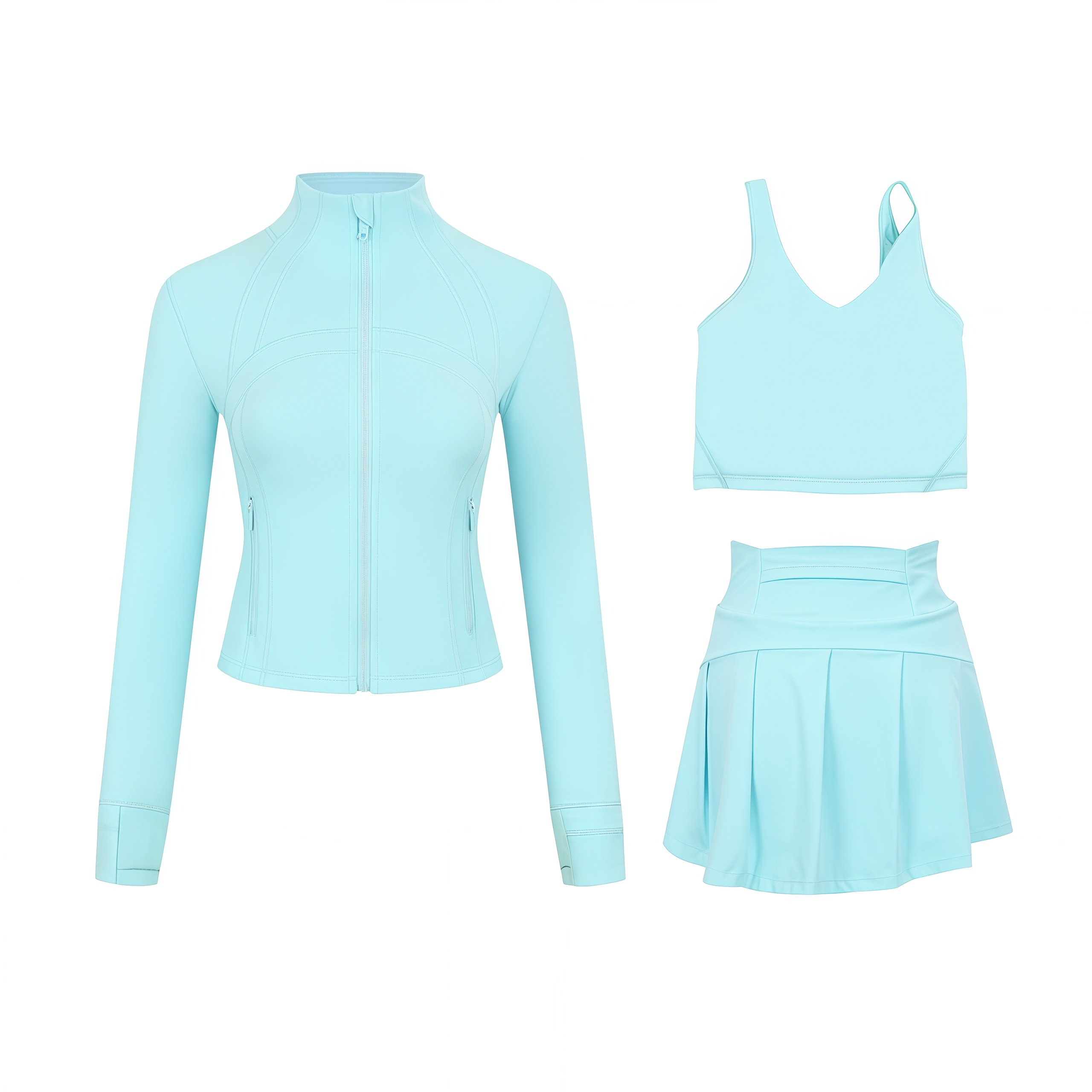 3 Piece Skirt, Bra & Jacket Sets