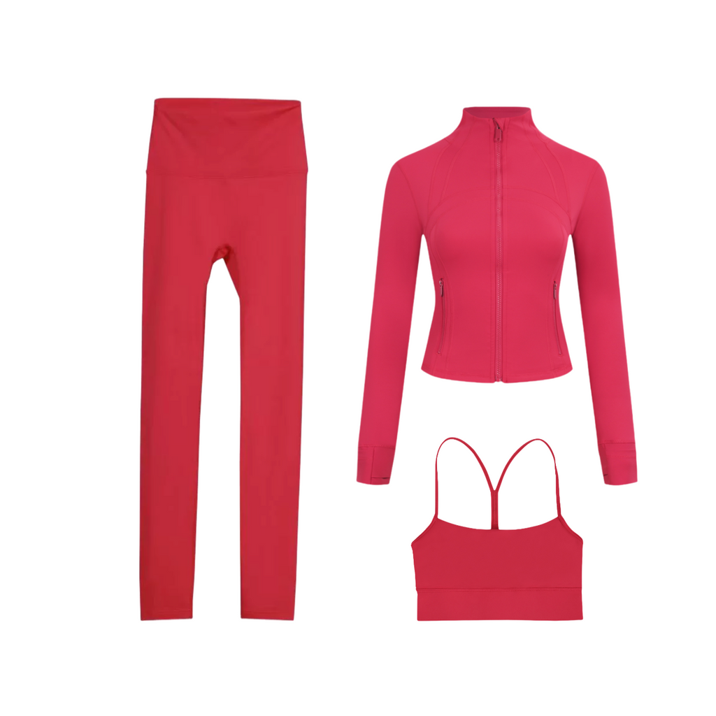 3 Piece Leggings, Bra & Jacket Sets