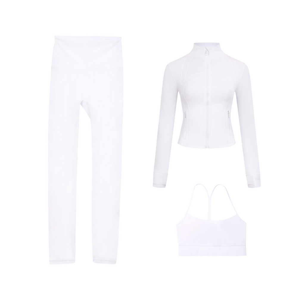 3 Piece Leggings, Bra & Jacket Sets