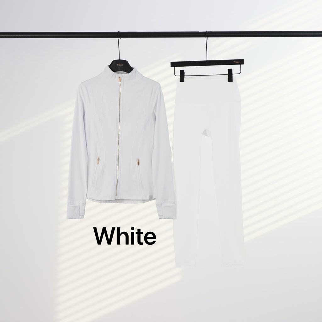 Lu Gold Zip Leggings & Jacket Sets (20+ Colours)