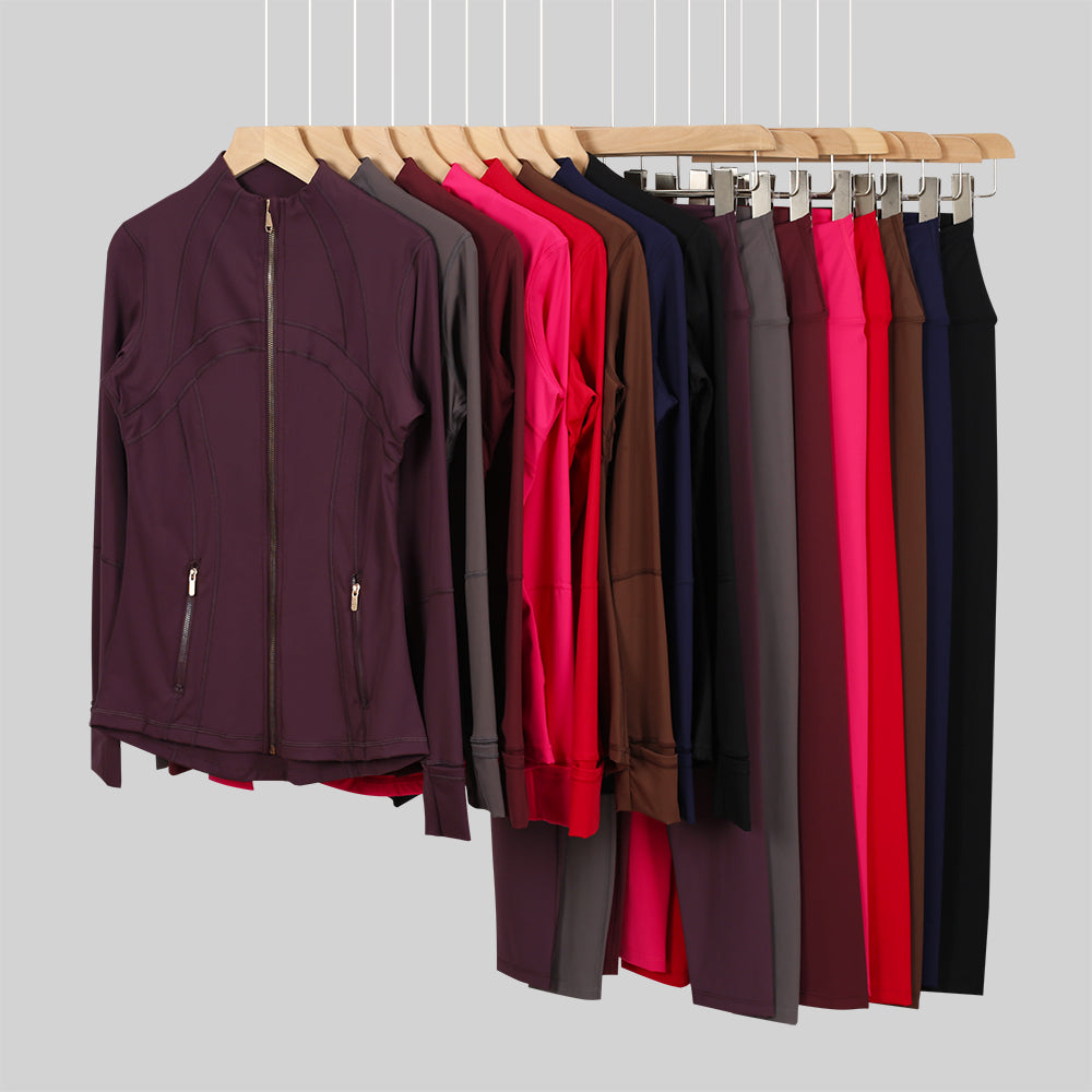 Lu Gold Zip Leggings & Jacket Sets (20+ Colours)