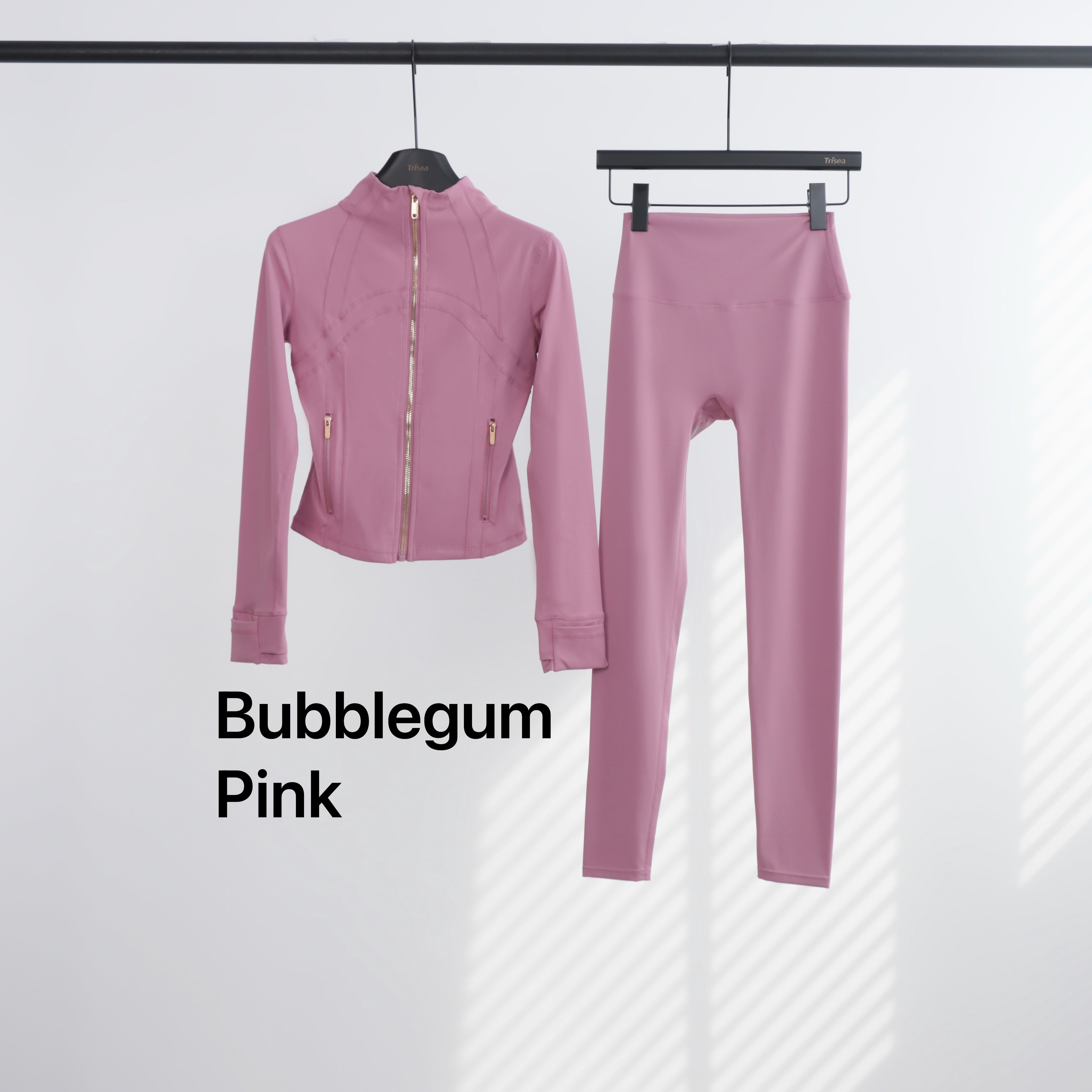 Lu Gold Zip Leggings & Cropped Jacket Sets (20+ Colours)