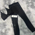 Black Premium Yoga Leggings Sets (7/8 Length Leggings)