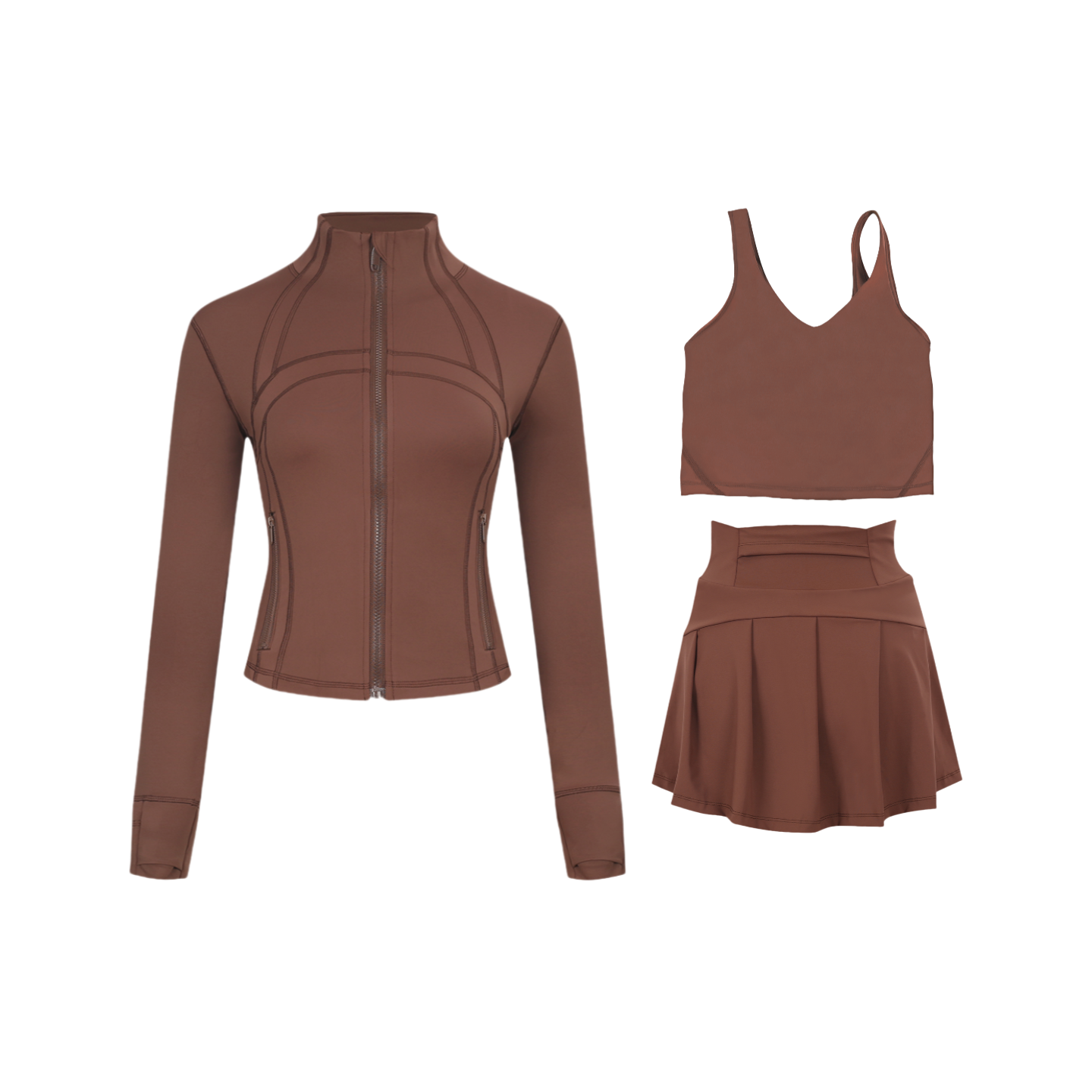 3 Piece Skirt, Bra & Jacket Sets