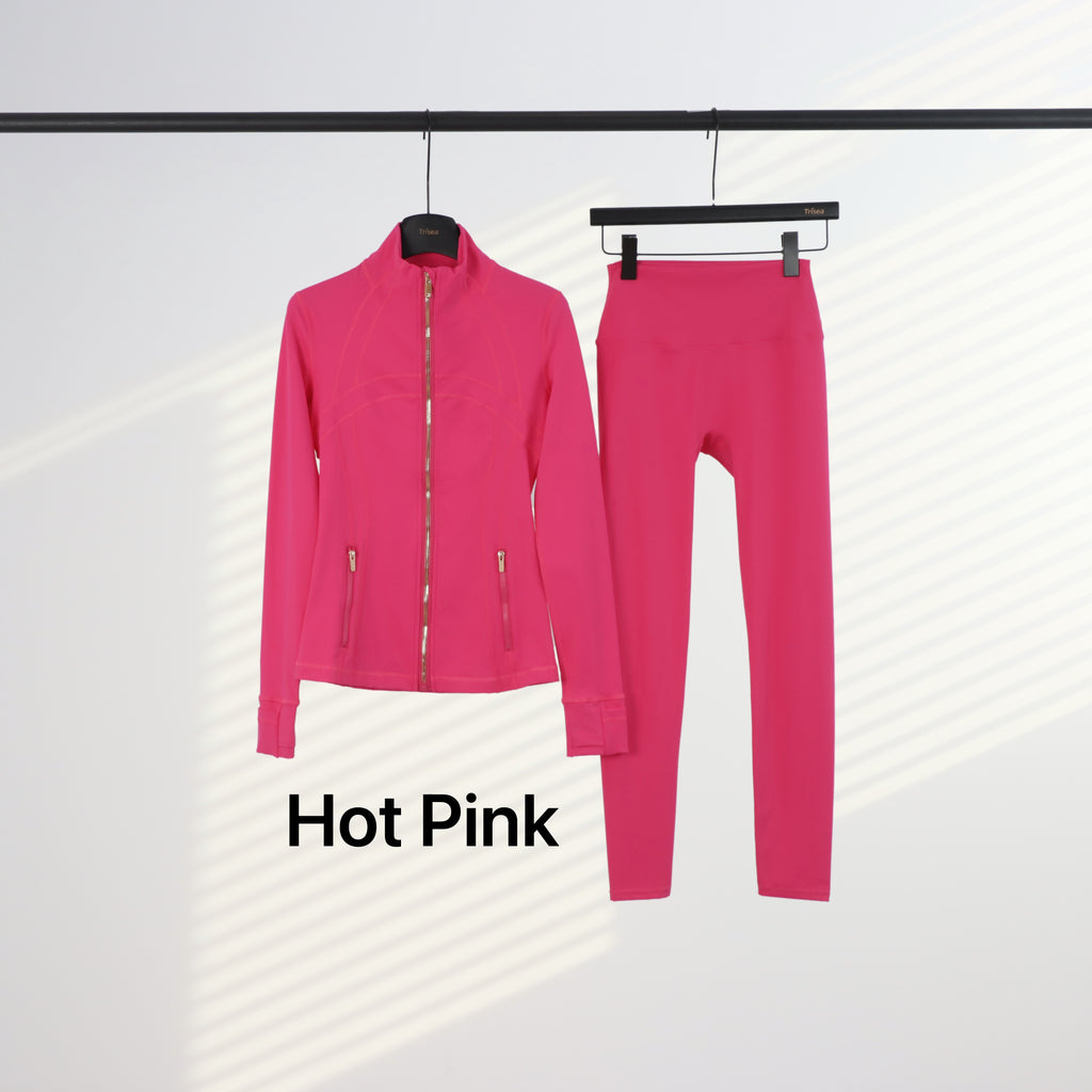 Lu Gold Zip Leggings & Jacket Sets (20+ Colours)