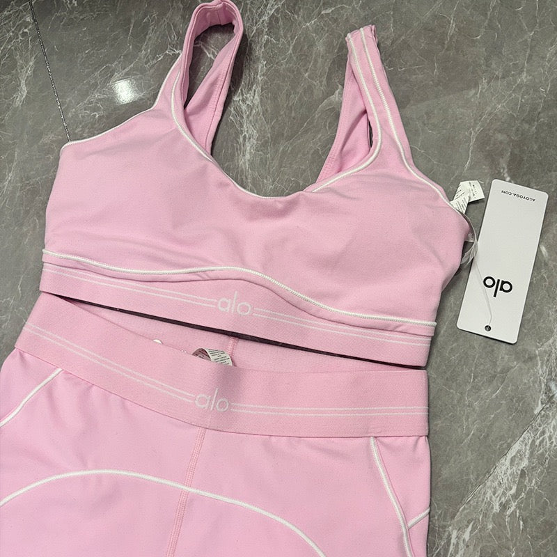 Baby Pink Air Brush Yoga Set