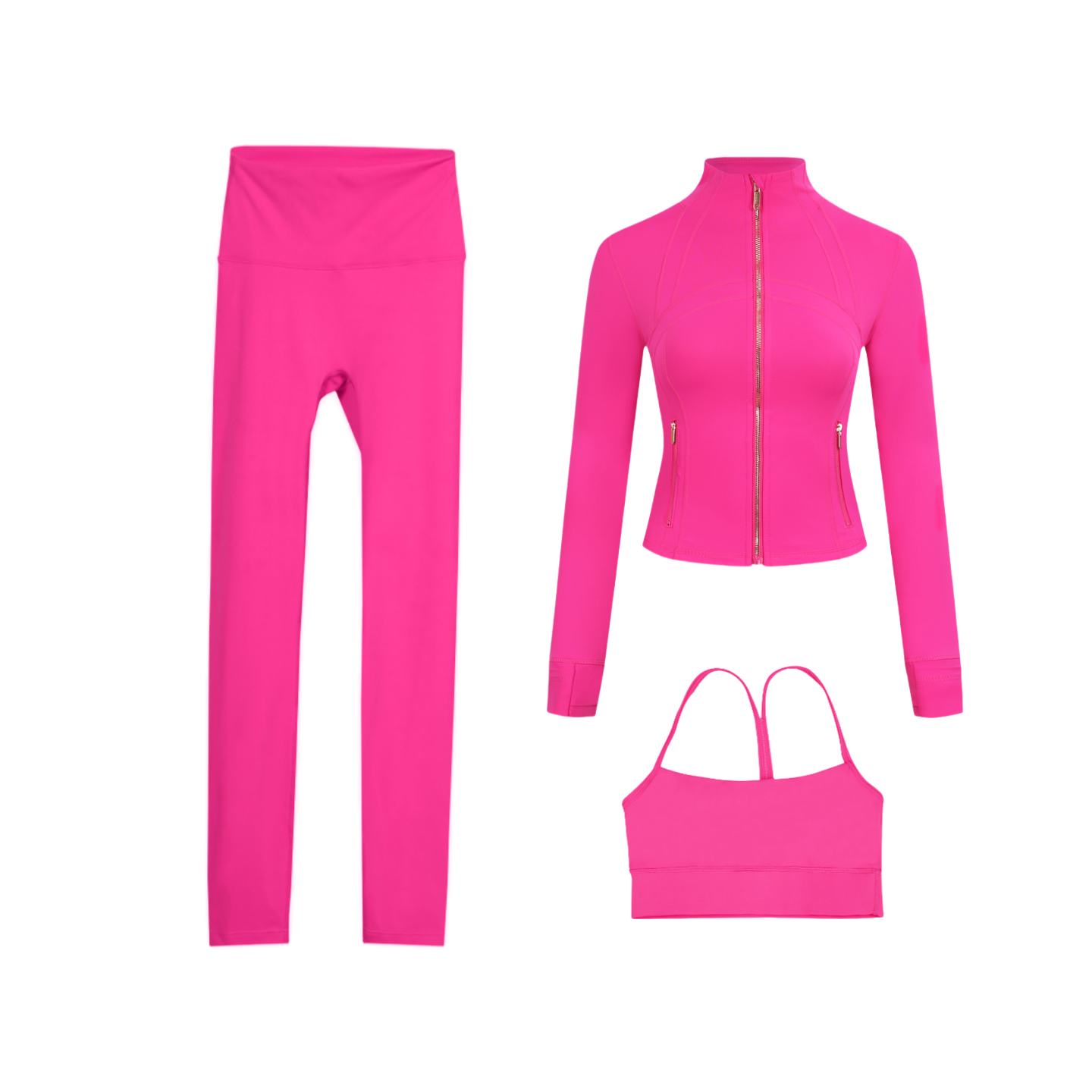 3 Piece Leggings, Bra & Jacket Sets