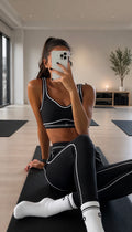 Black Air Brush Yoga Set