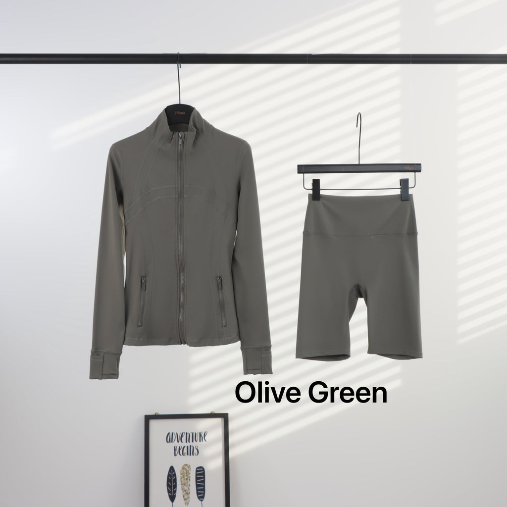 Lu Full Coloured Jacket & Short Sets
