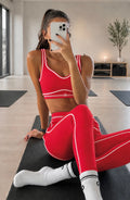 Red Air Brush Yoga Sets