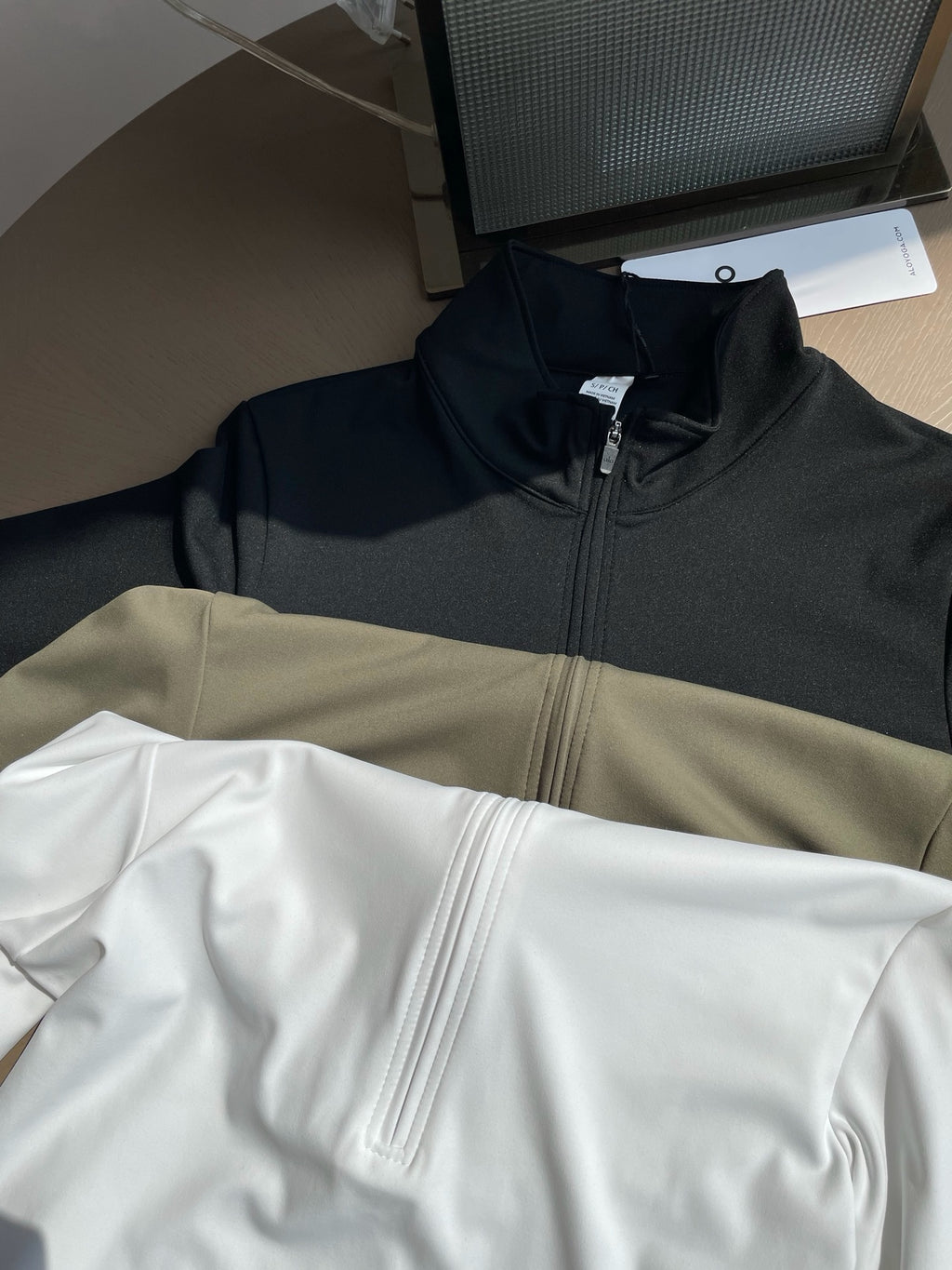 A L O soft half zips