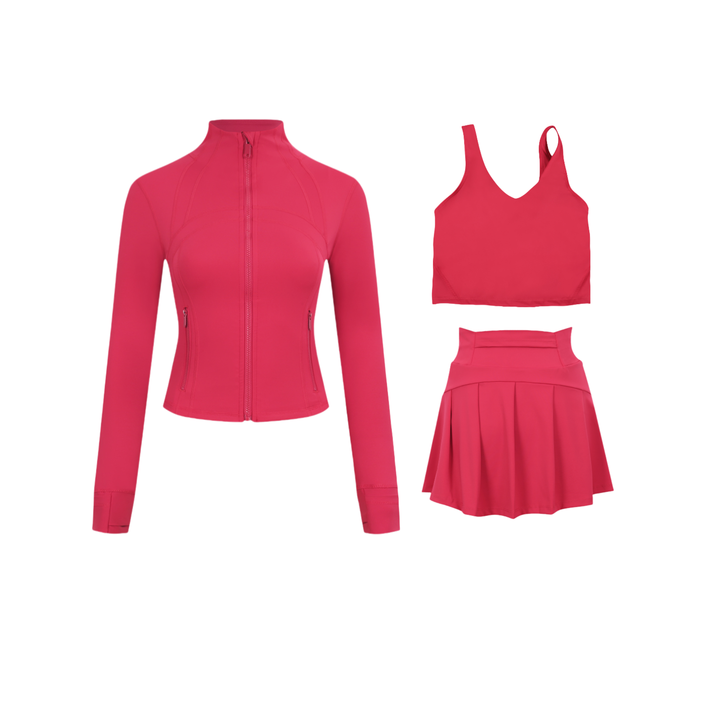 3 Piece Skirt, Bra & Jacket Sets