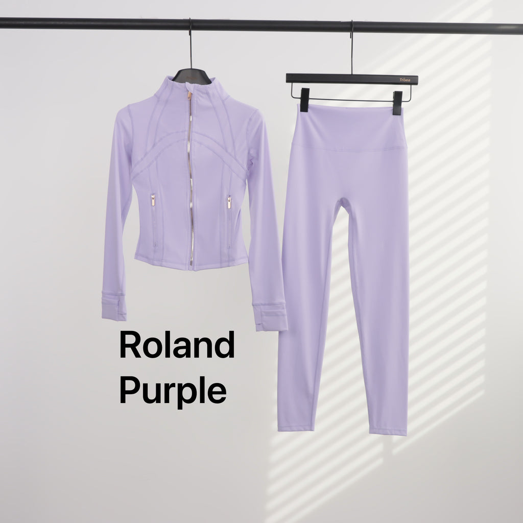 Lu Gold Zip Leggings & Cropped Jacket Sets (20+ Colours)