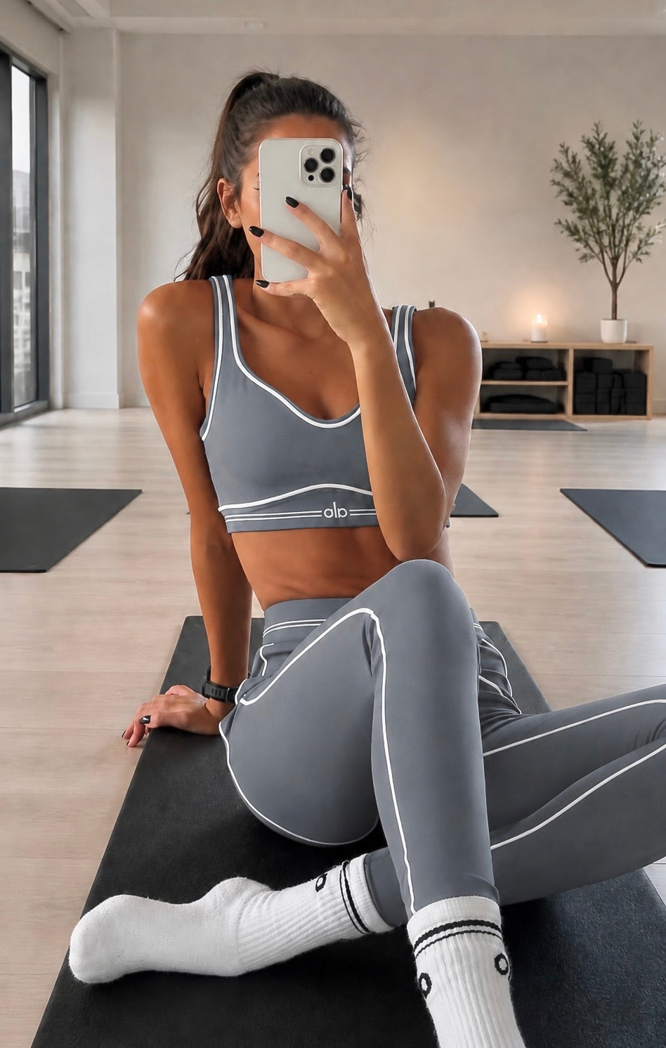 Steel Grey Air Brush Yoga Set