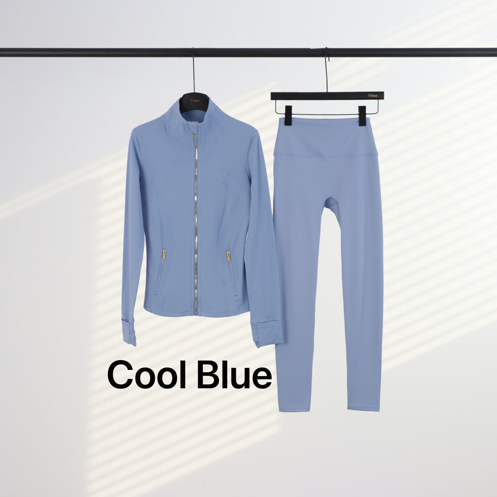 Lu Gold Zip Leggings & Jacket Sets (20+ Colours)