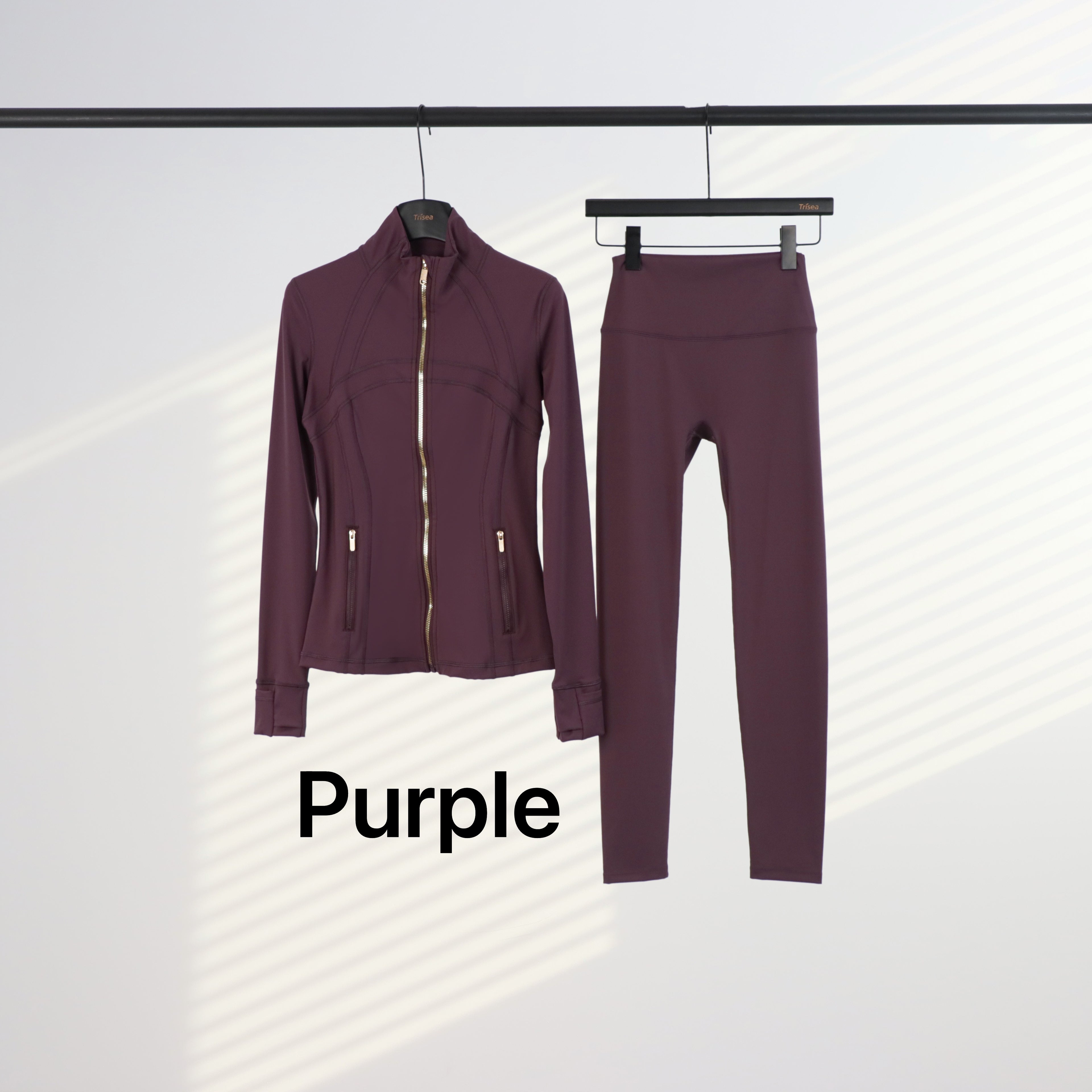 Lu Gold Zip Leggings & Jacket Sets (20+ Colours)