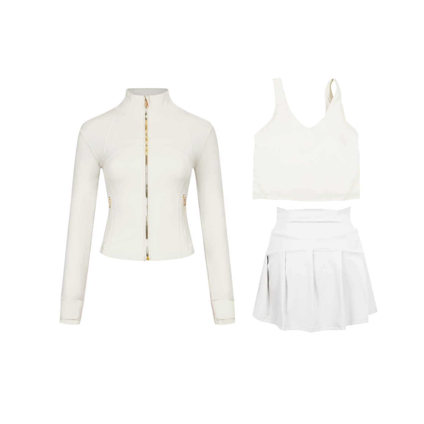3 Piece Skirt, Bra & Jacket Sets