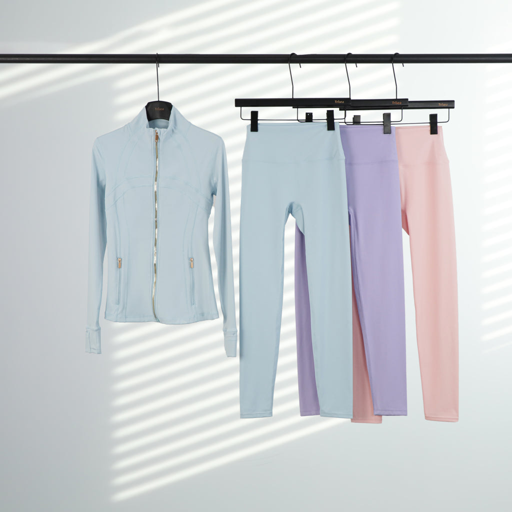 Lu Gold Zip Leggings & Jacket Sets (20+ Colours)