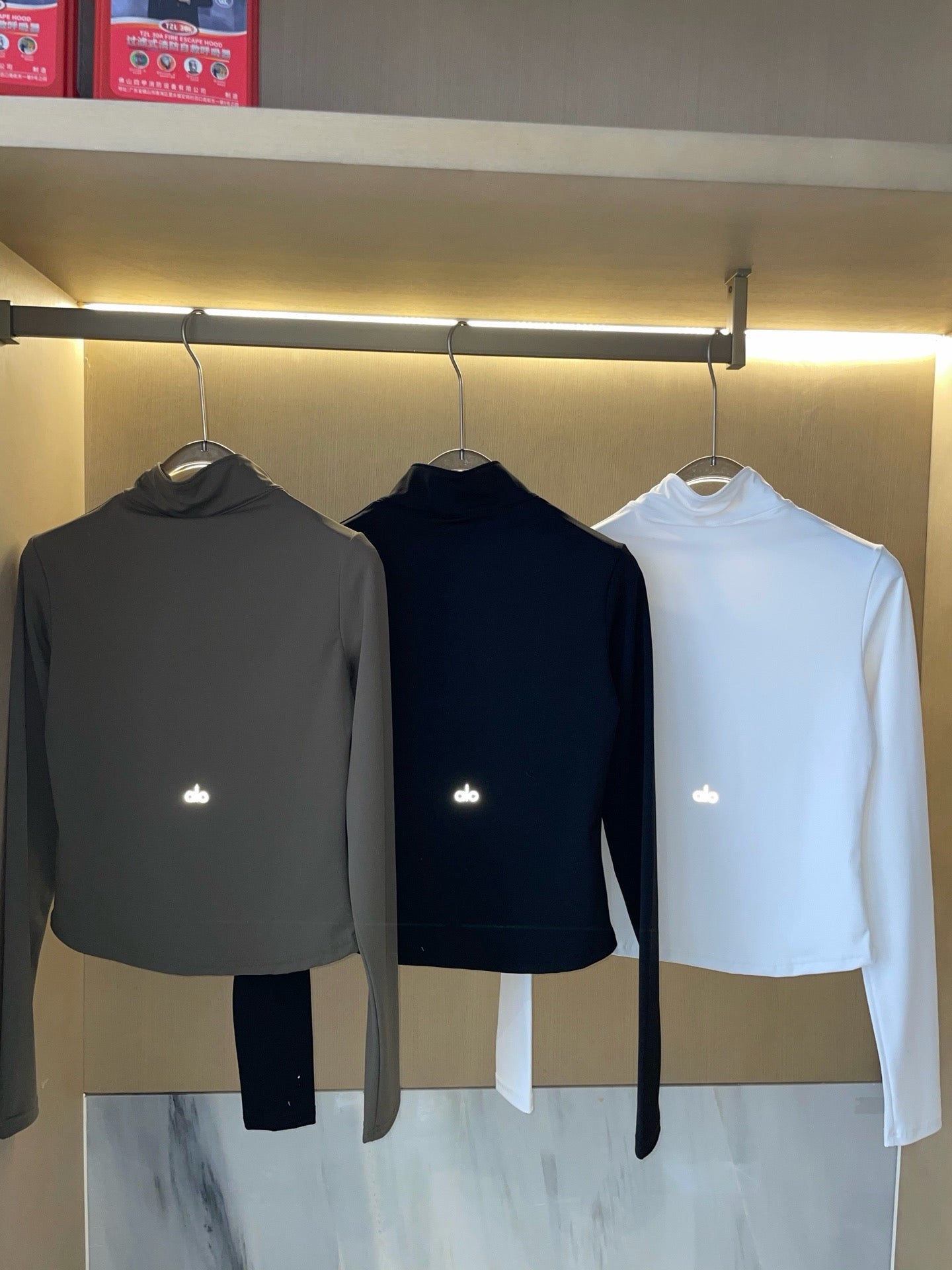 A L O soft half zips