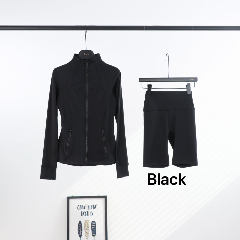 Lu Full Coloured Jacket & Short Sets