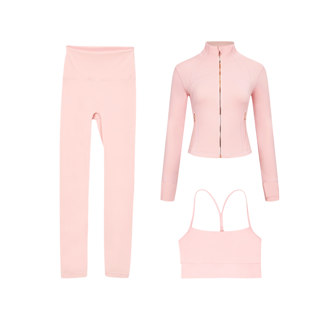 3 Piece Leggings, Bra & Jacket Sets