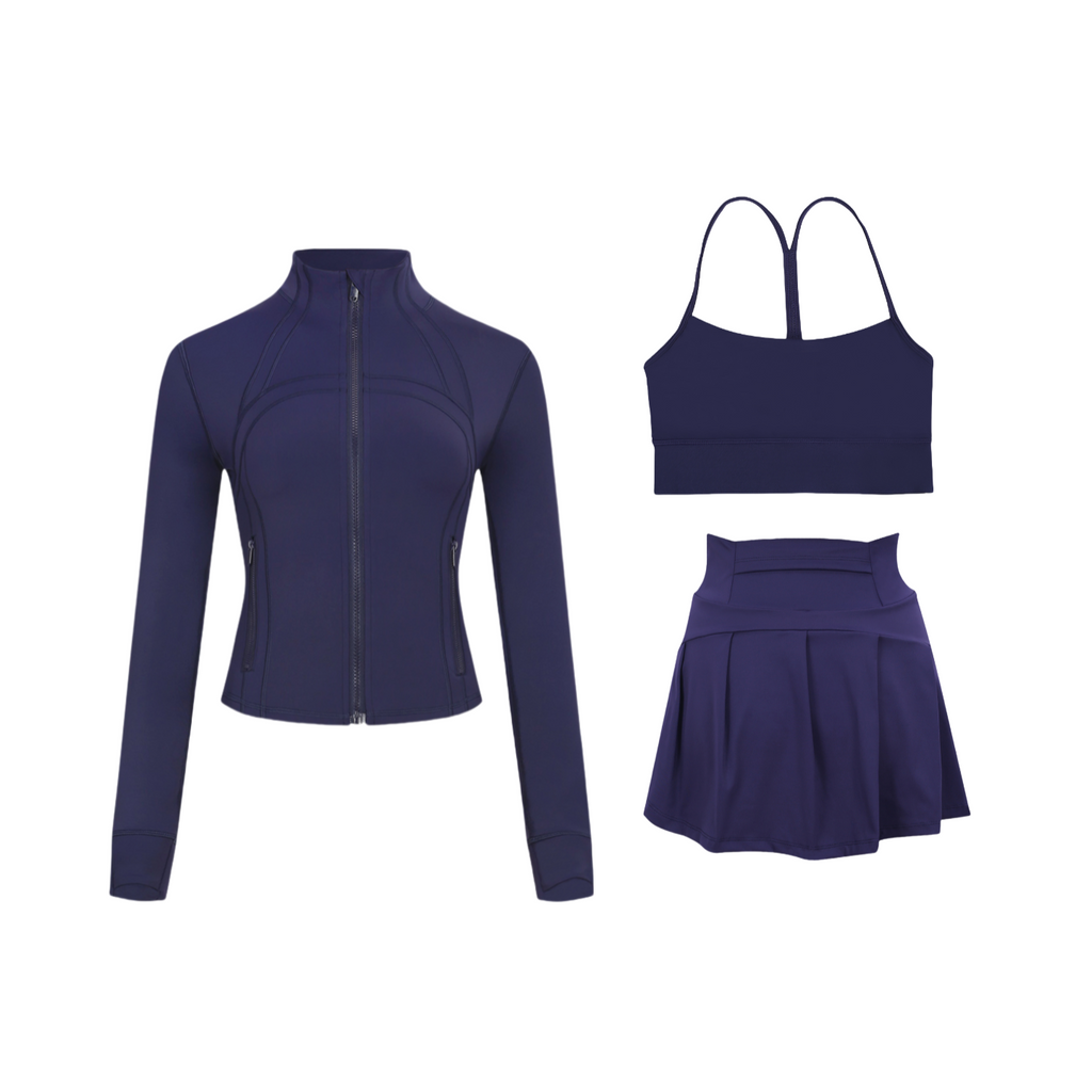 3 Piece Skirt, Bra & Jacket Sets