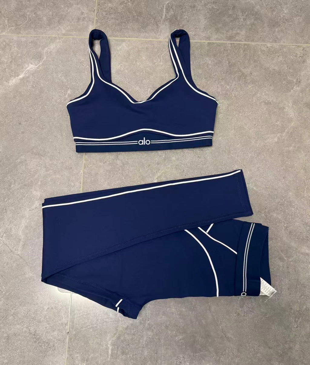 Navy Air Brush Yoga Sets