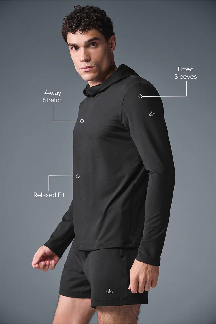 Mens Long Sleeve Hooded Tops