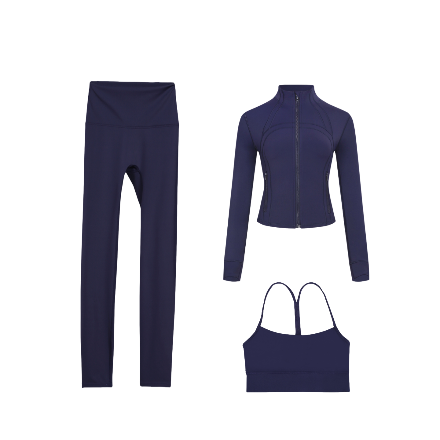 3 Piece Leggings, Bra & Jacket Sets