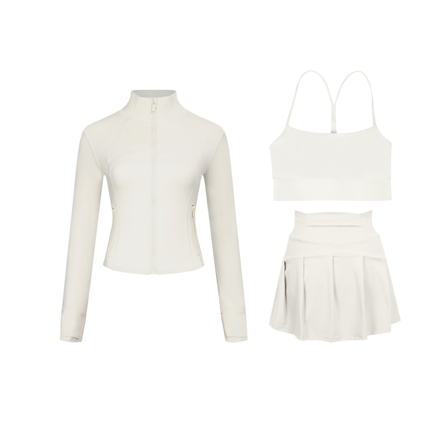 3 Piece Skirt, Bra & Jacket Sets