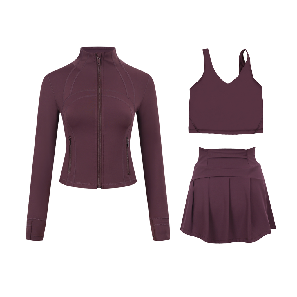 3 Piece Skirt, Bra & Jacket Sets