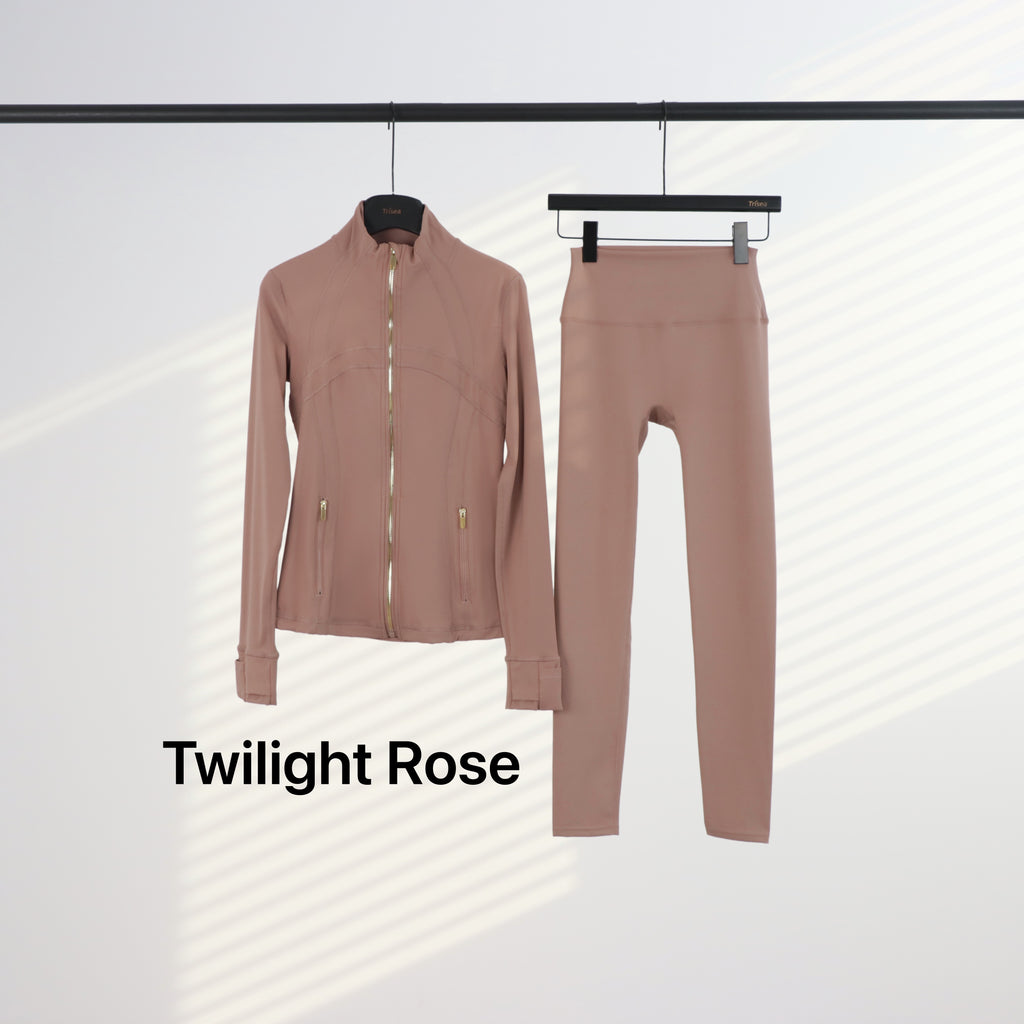 Lu Gold Zip Leggings & Jacket Sets (20+ Colours)