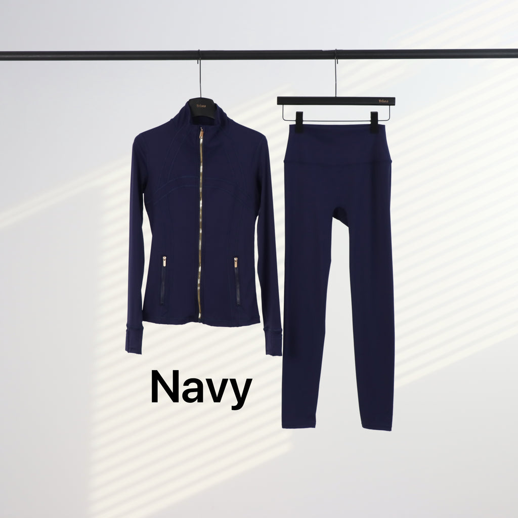 Lu Gold Zip Leggings & Jacket Sets (20+ Colours)