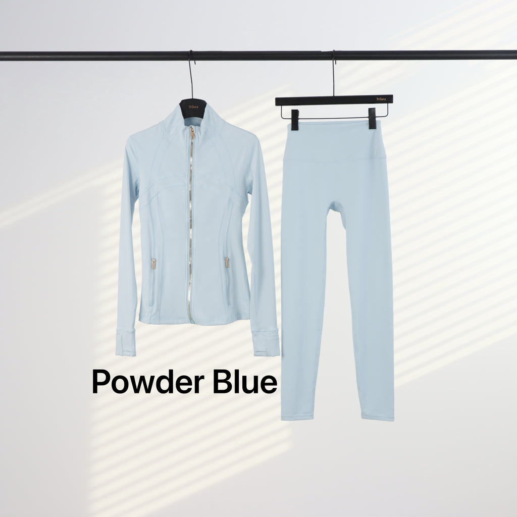 Lu Gold Zip Leggings & Jacket Sets (20+ Colours)